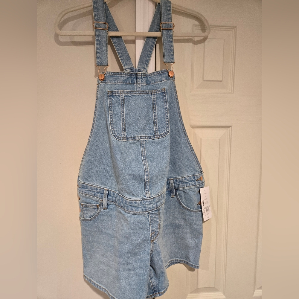 NWT Isabel Maternity Denim Shortall ~Size 8